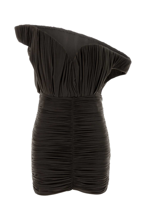 Magda Butrym 92% Cupro dress in brown