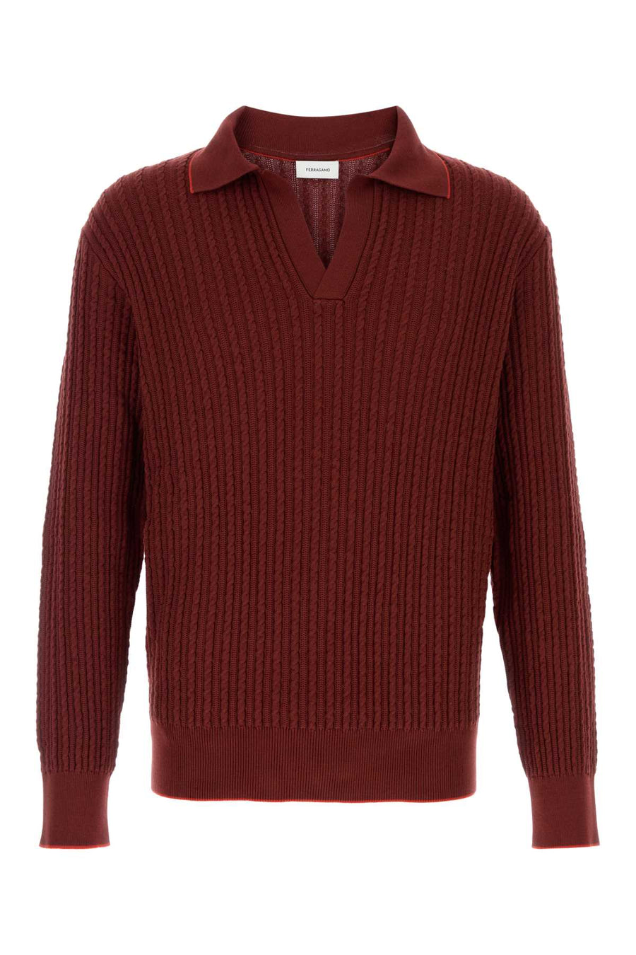 Ferragamo 70% Cotton sweater in red
