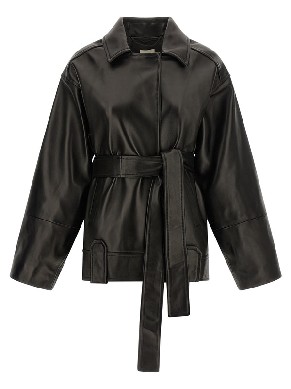 Khaite 100% Lamb Leather jacket in black