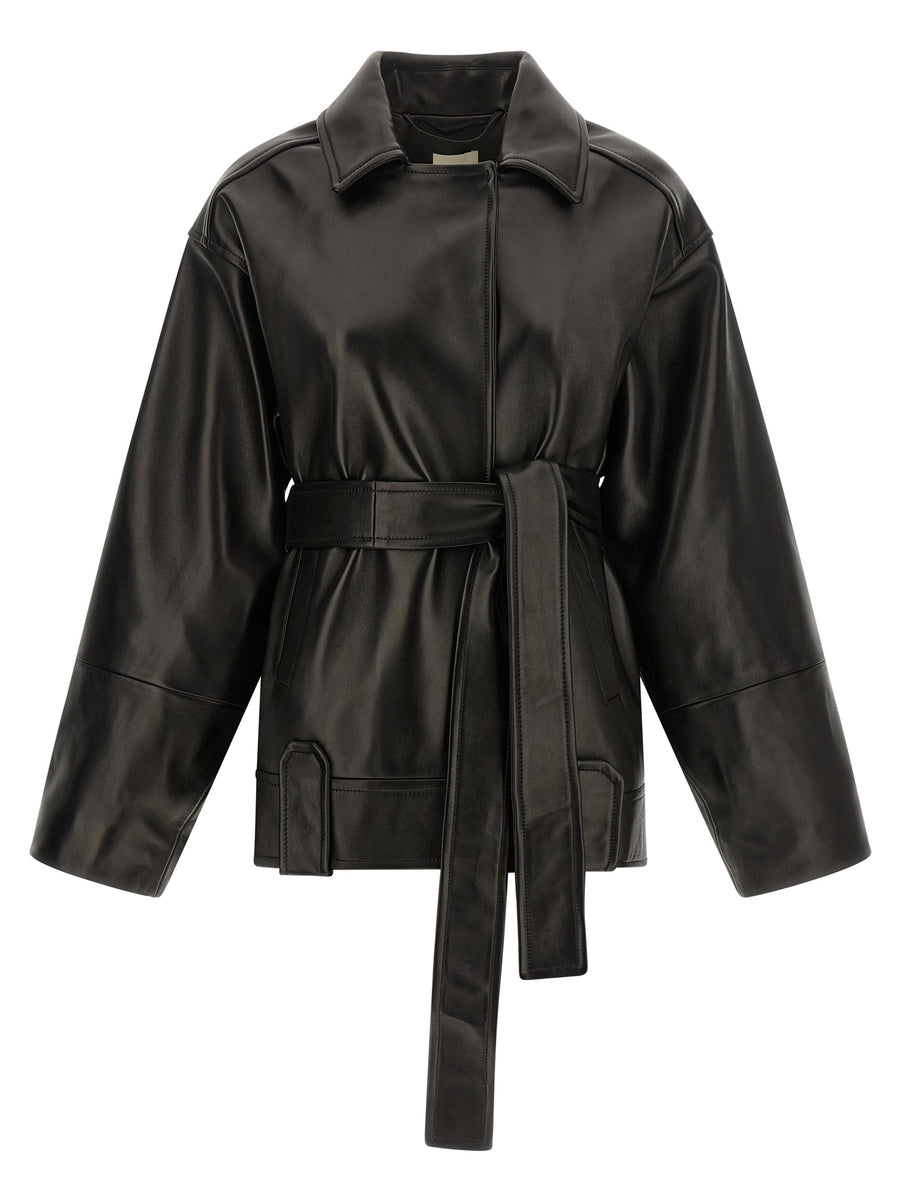 Khaite 100% Lamb Leather jacket in black