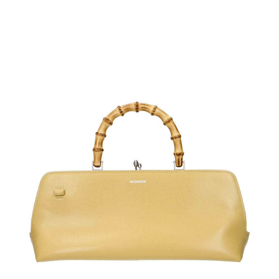 Jil Sander Leather crossbody bag in yellow