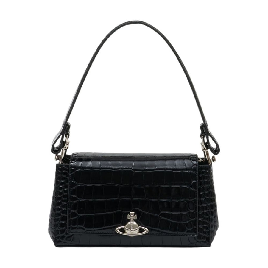 Vivienne Westwood Calfskin shoulder bag in black