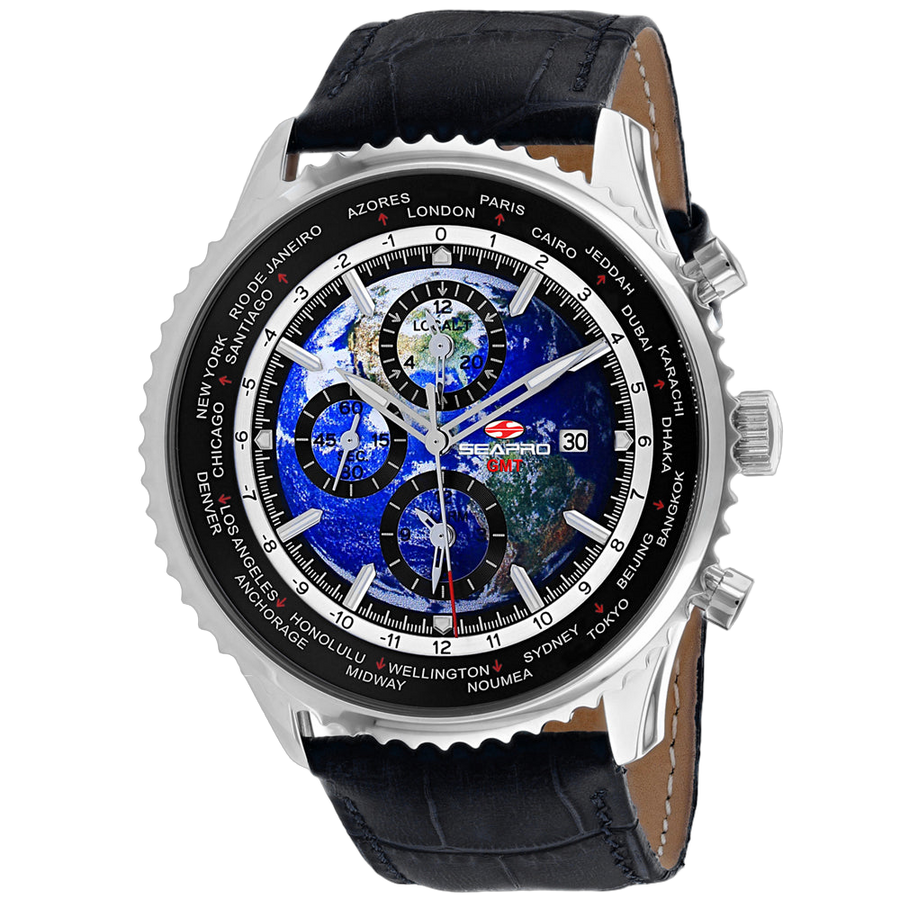 Seapro Stainless steel case watch in blue