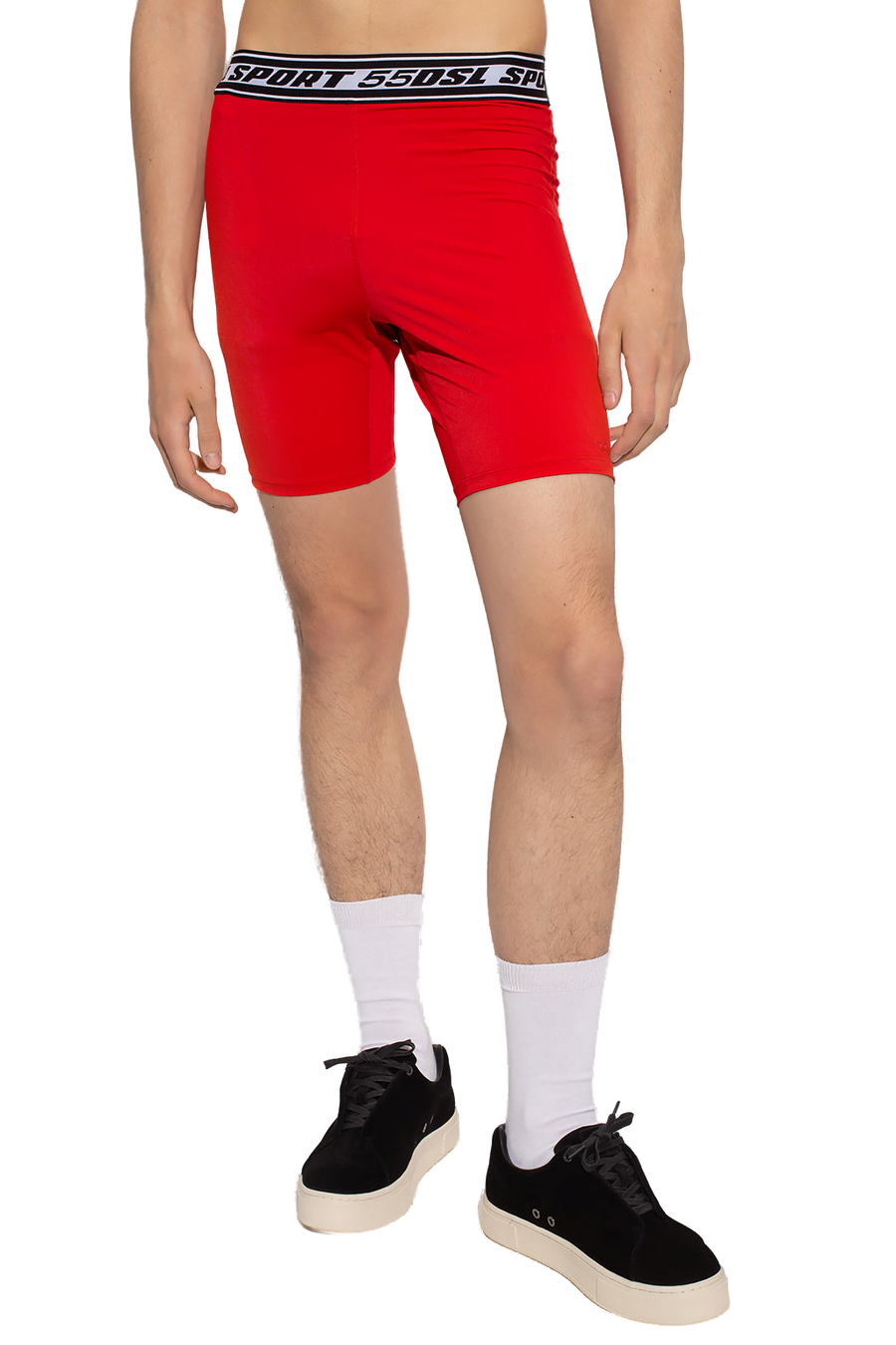 Diesel High-performance stretch blend bike shorts in red