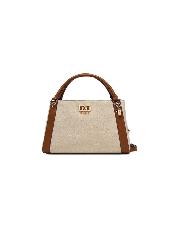 Guess 53% Cotton top handle bag in beige