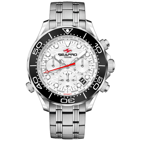 Seapro Stainless steel case watch in silver