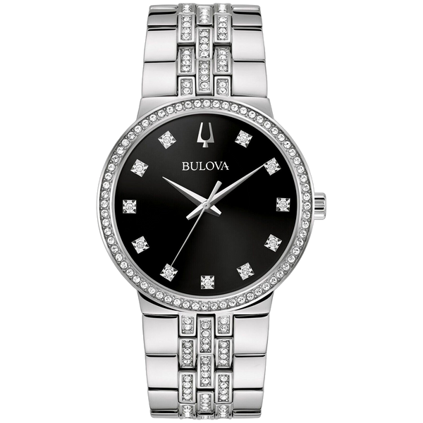 Bulova Stainless steel case watch in black
