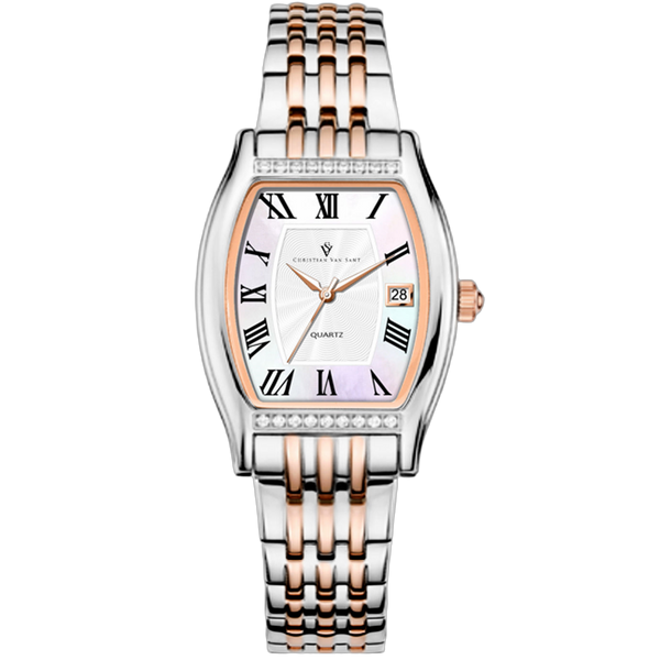 Christian Van Sant Stainless steel case watch in white
