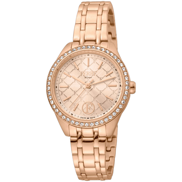 Ferre Milano Stainless steel case watch in rose gold