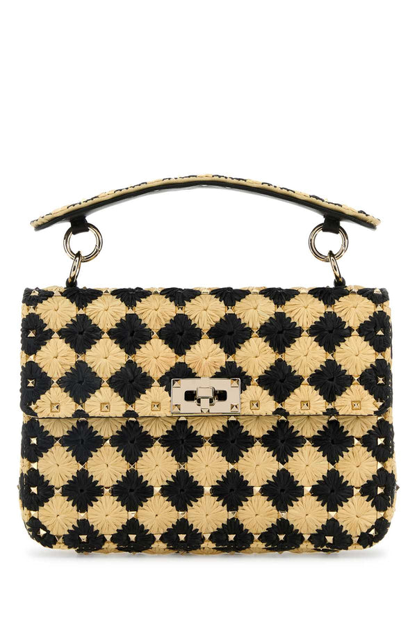 Valentino Garavani Shoulder Exterior: 100% Raffia; Lining: 100% Leather; Finishing: Platinum shoulder bag in multicolor