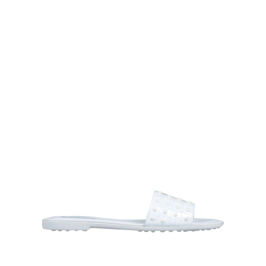 Tod's White leather sandal in white