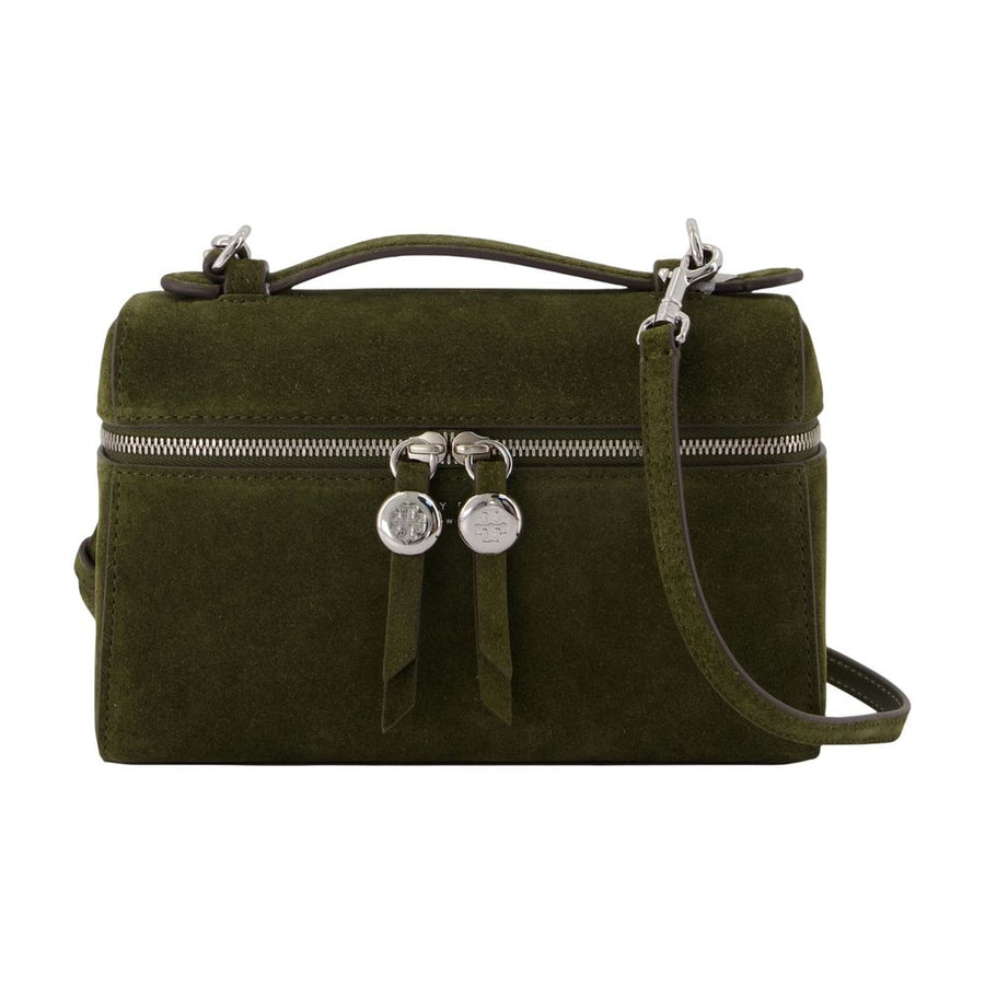 Romy Slim Top Handle Purse - Tory Burch Leather Green Calfskin Bags / Handbags-purses