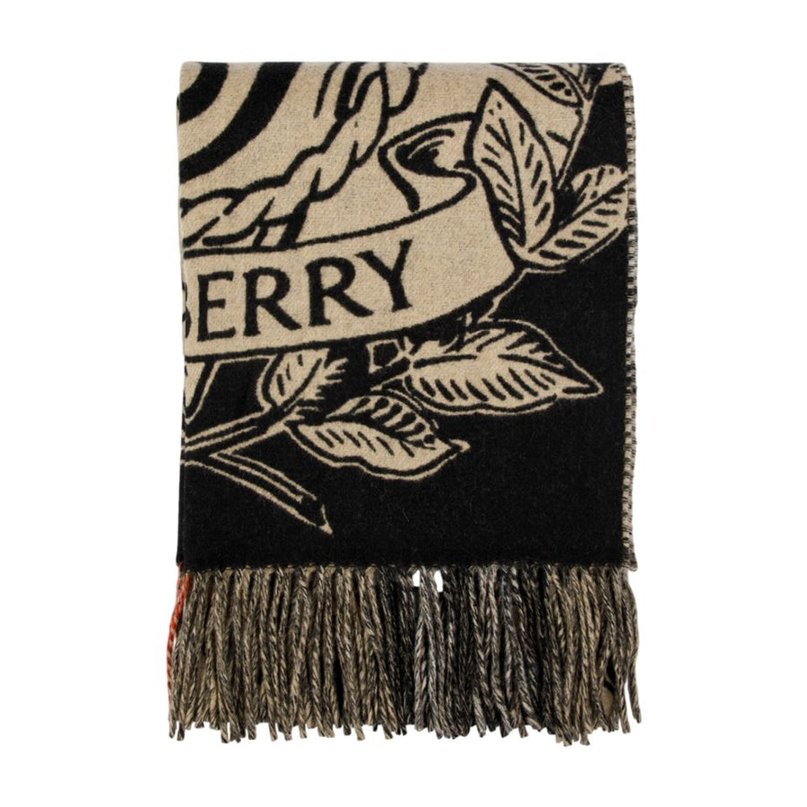 Mu Stormy Knight Check Scarf - Burberry Cashmere Beige Accessories /