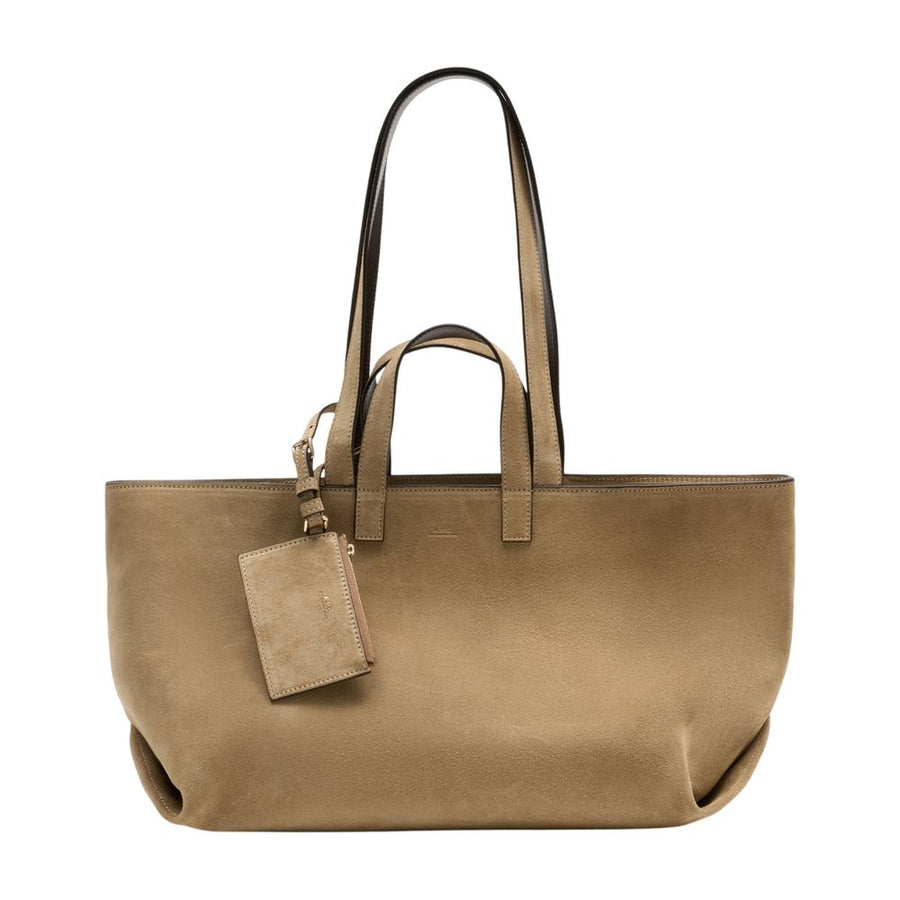 A.P.C. Calfskin tote bag in brown