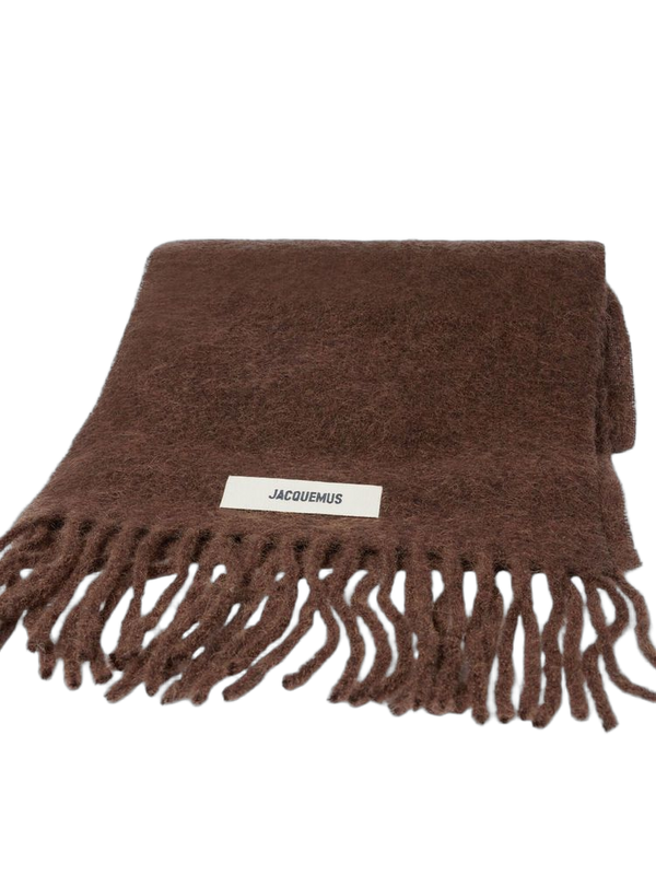 Jacquemus 28% Mohair scarf in brown