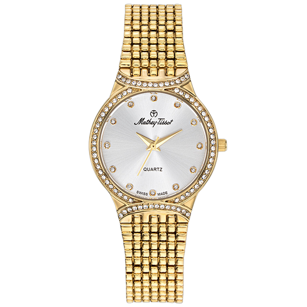 Mathey Tissot Stainless steel case watch in gold