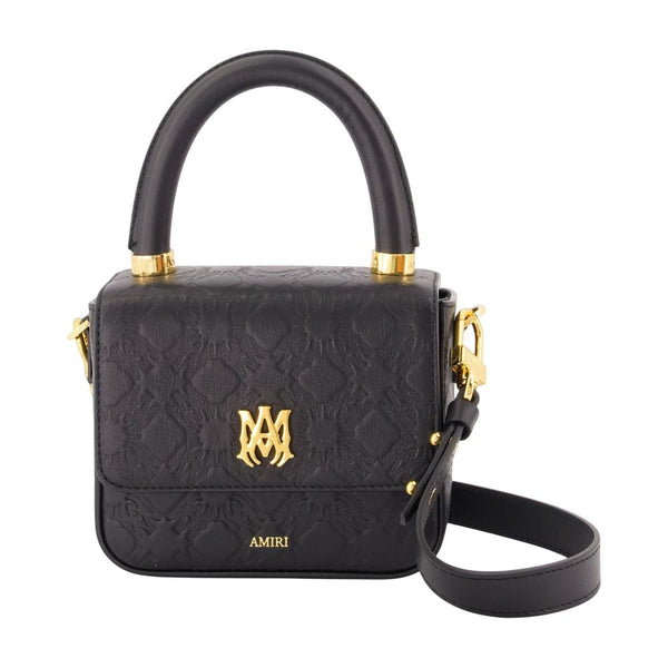 Amiri Calfskin top handle bag in black