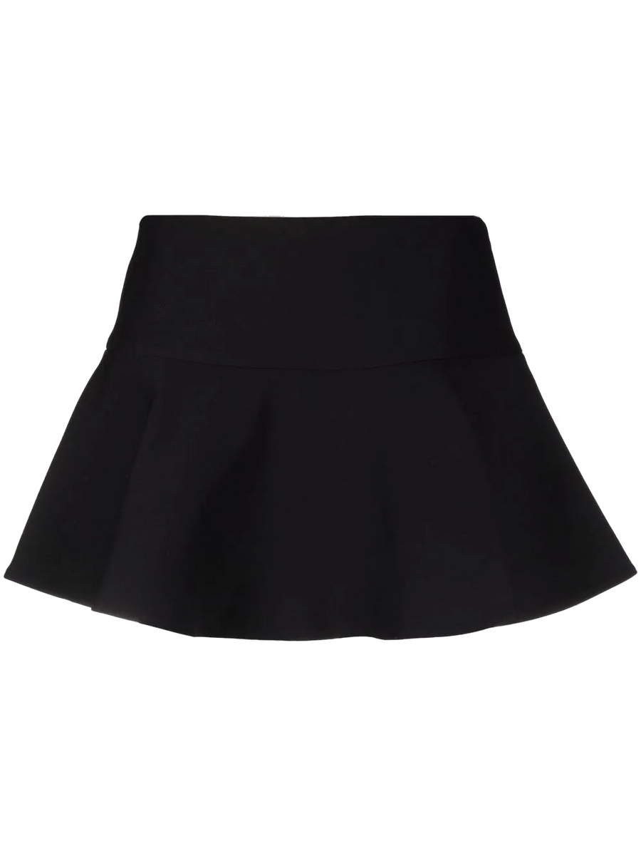 Valentino Virgin wool-silk blend mini skirt in black