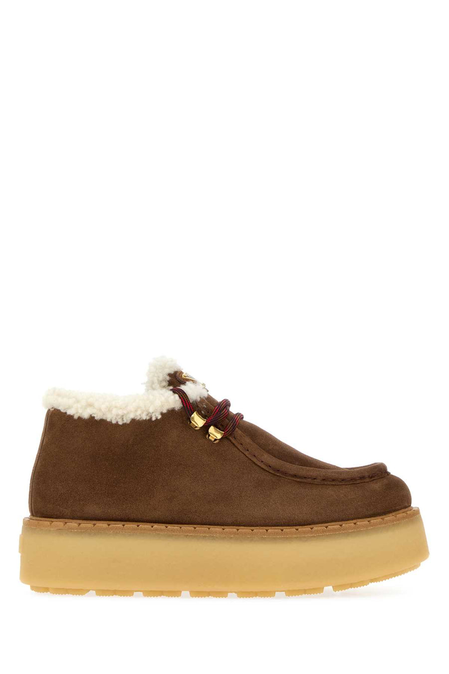 Prada 100% Vitello (calfskin) flat in brown