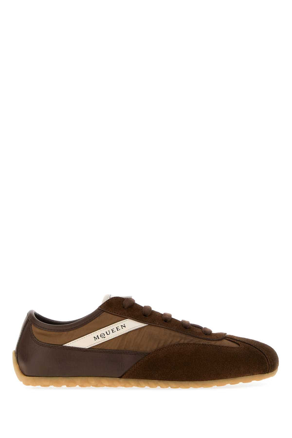 Alexander McQueen Exterior: 100% Suede 100% Leather 100% Fabric. Interior: 100% Leather. Sole: Rubber sneaker in brown
