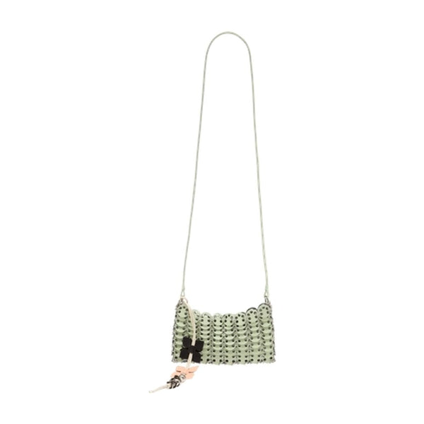 Rabanne calfskin crossbody bag in green