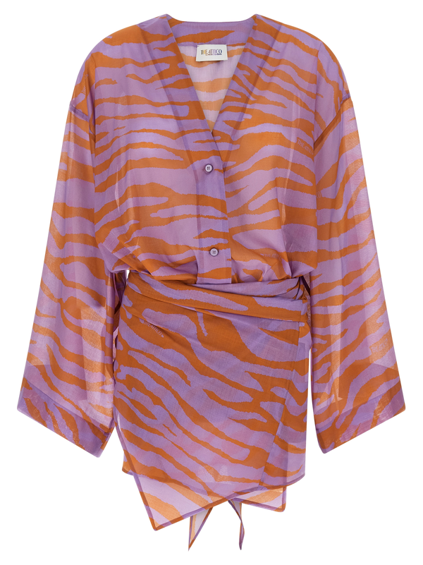 The Attico 100% Cotton dress in purple