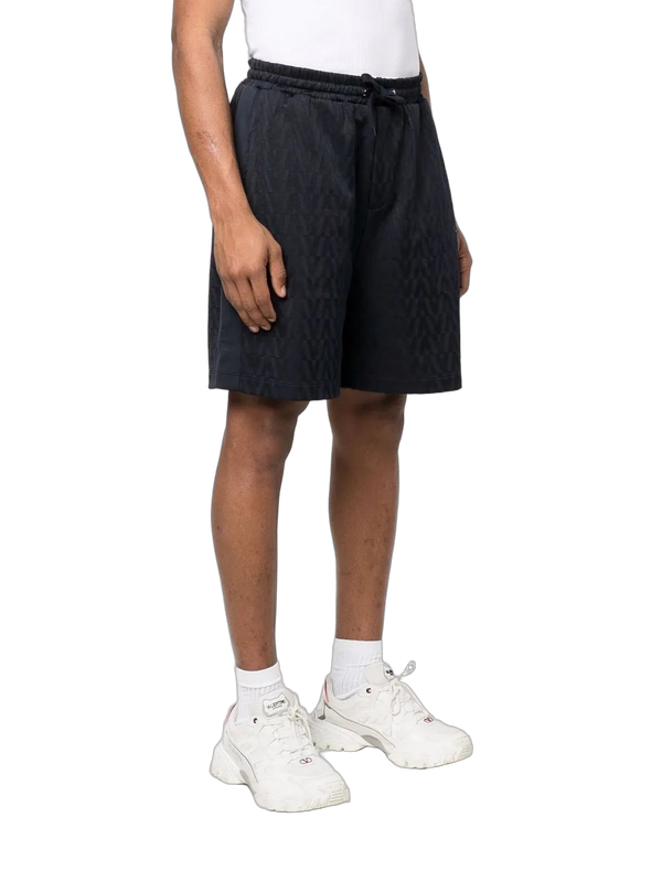 Valentino Cotton blend shorts in navy