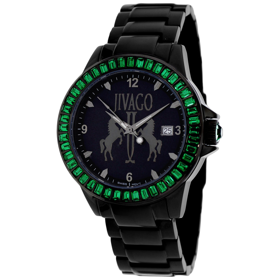 Jivago Stainless steel case watch in black