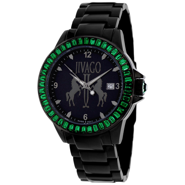 Jivago Stainless steel case watch in black