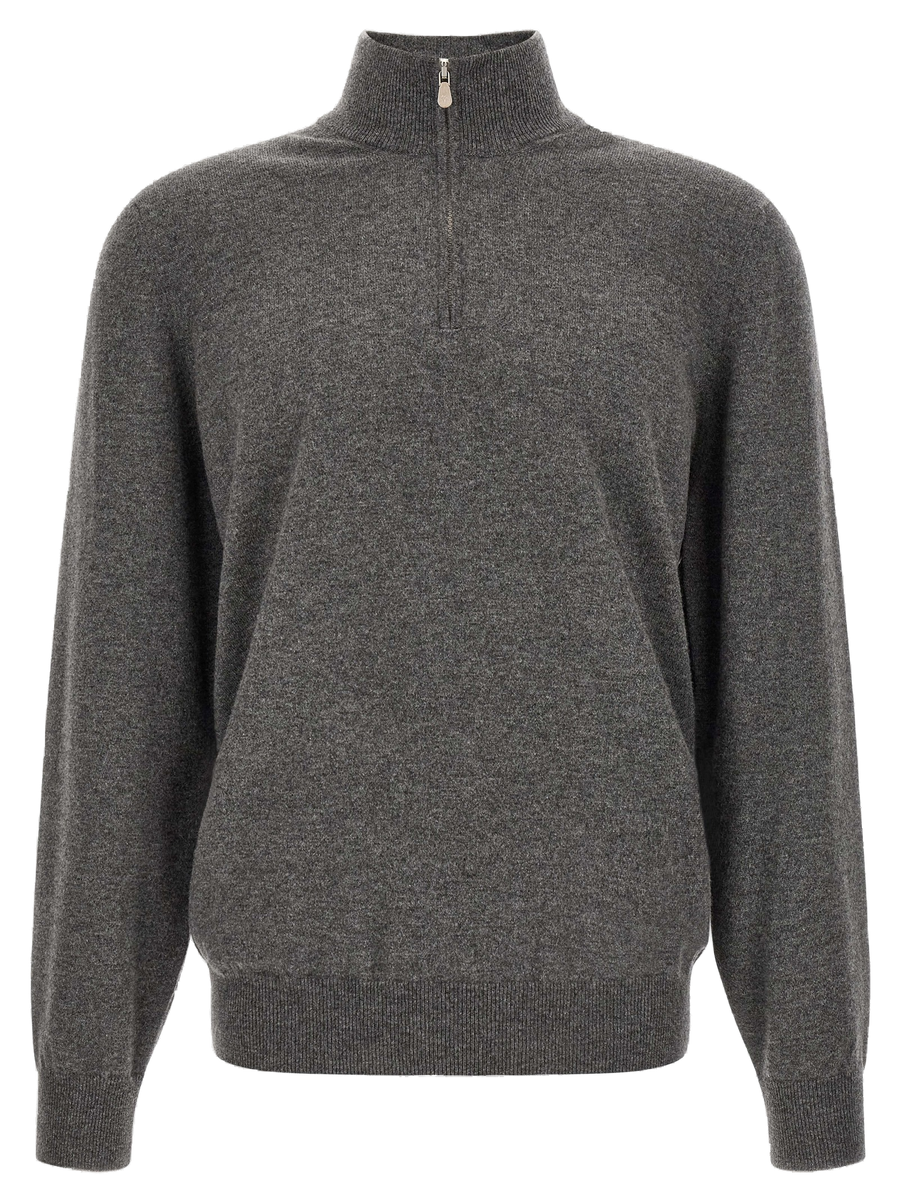 Brunello Cucinelli 100% cashmere cardigan in gray