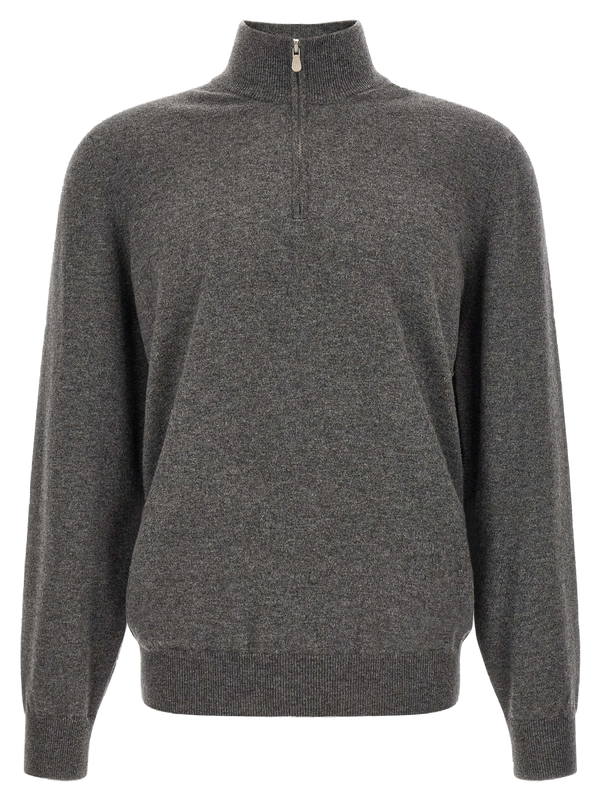 Brunello Cucinelli 100% cashmere cardigan in gray