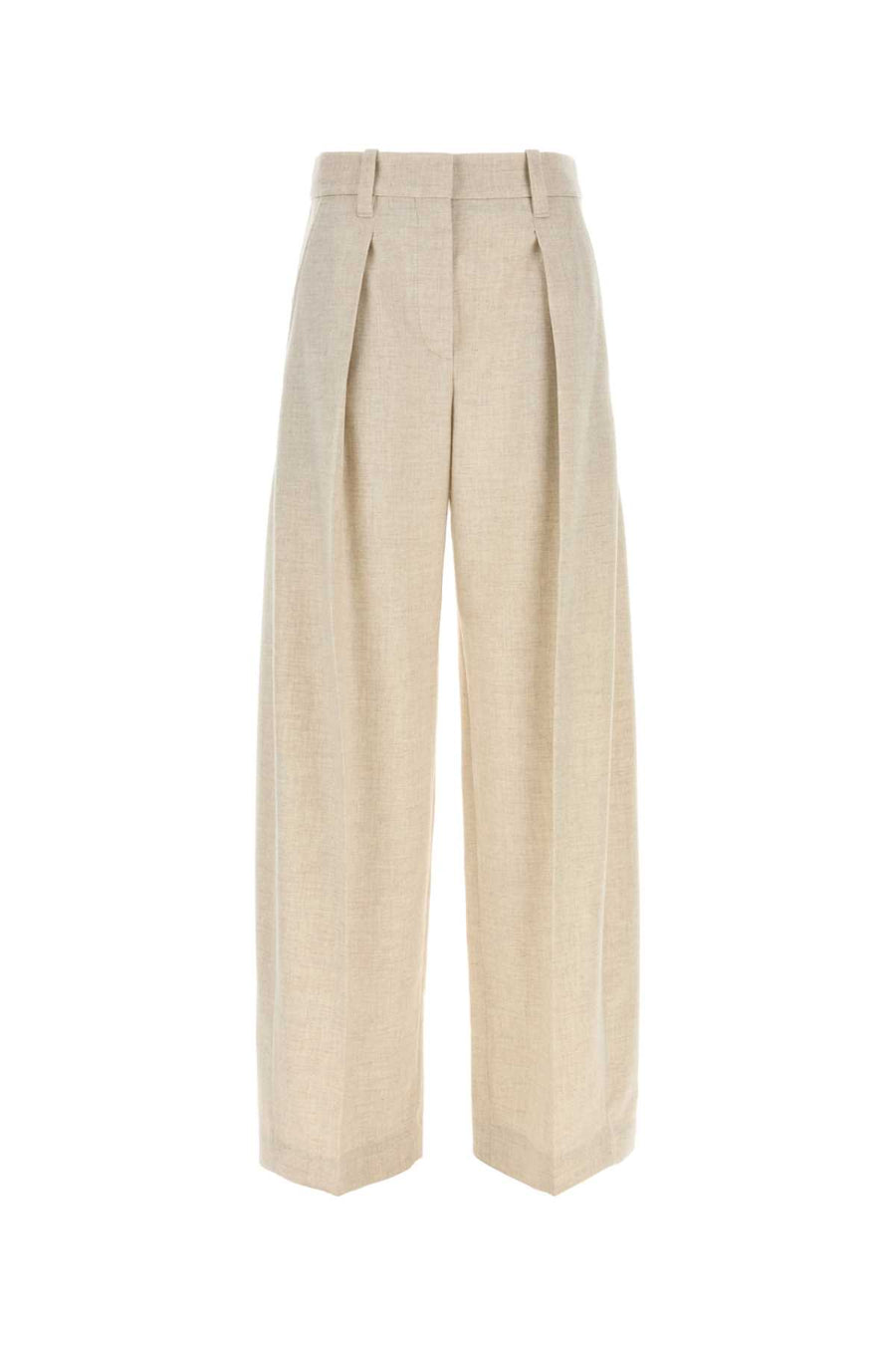 Brunello Cucinelli 95% Virgin wool trouser in beige