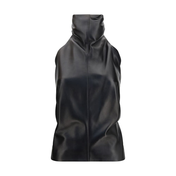Khaite 100% Lamb Ovis Aries tank top in black