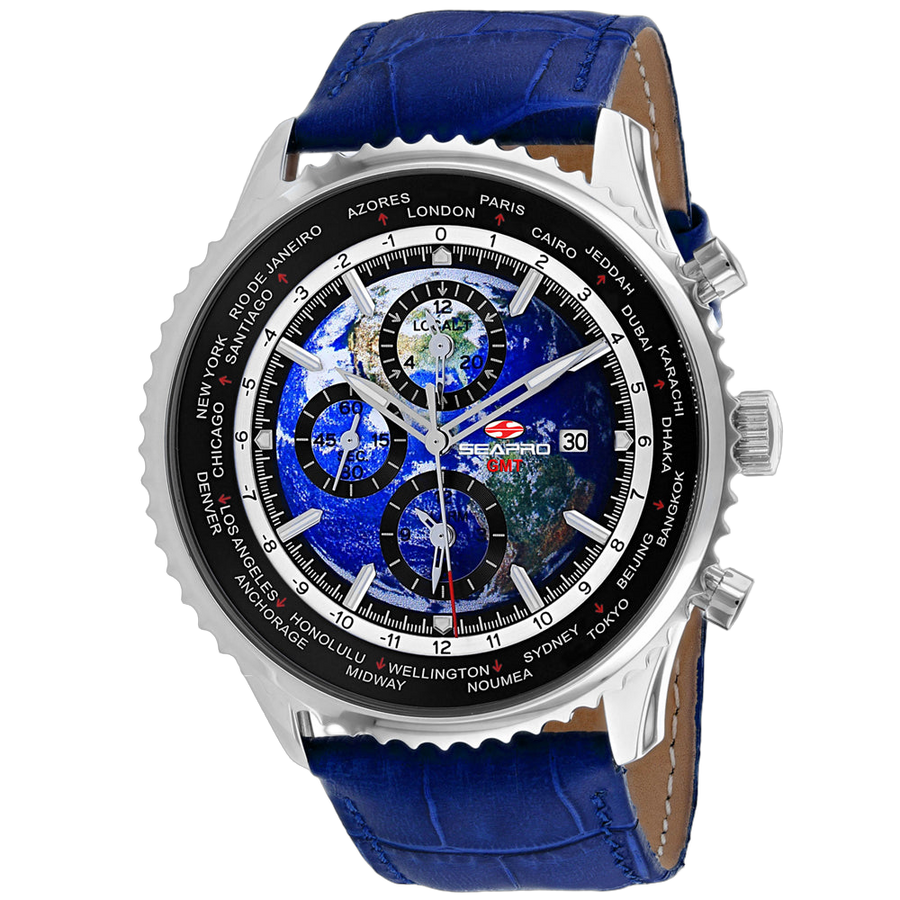 Seapro Stainless steel case watch in blue