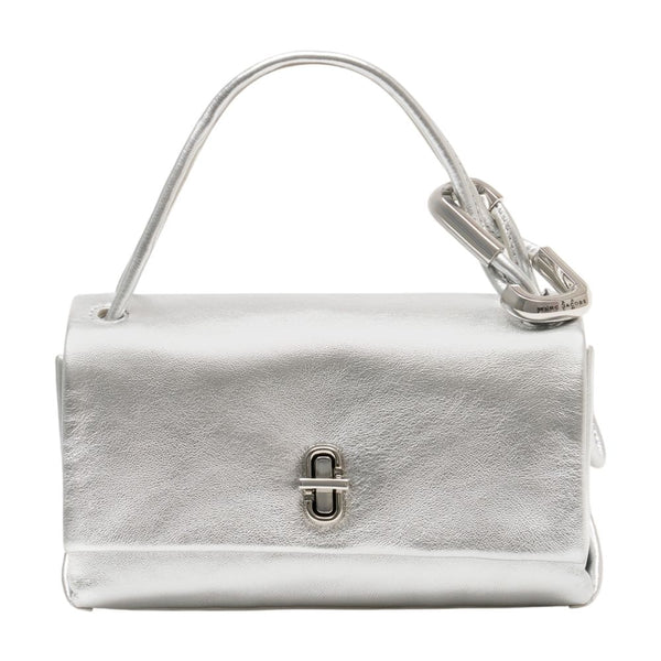 Marc Jacobs Cowhide leather top handle bag in silver