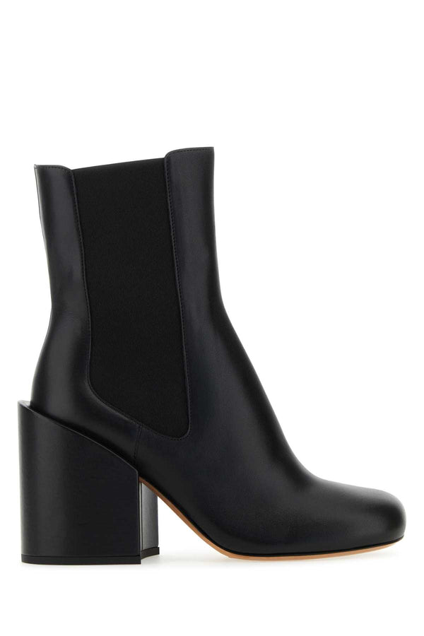 Sportmax Etra Exterior: 100% Leather ankle boot in black
