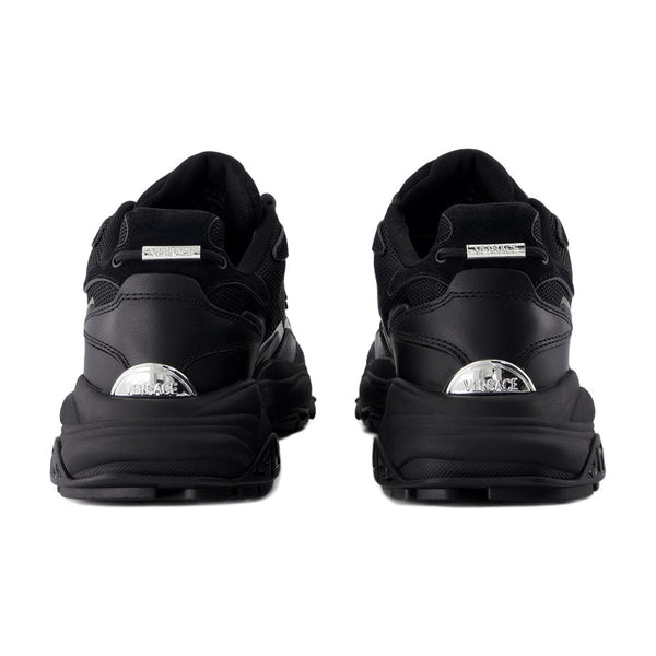 Versace calfskin sneaker in black