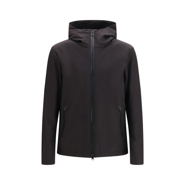 Black Polyester Shell Jacket Clothing