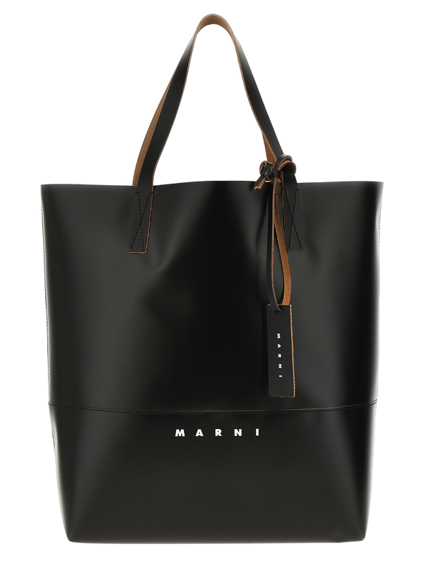 Marni 64% polyurethane tote bag in black