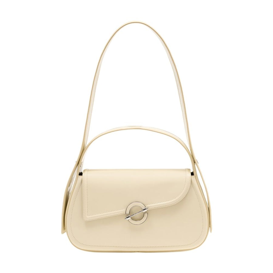 SamsøE SamsøE Calfskin shoulder bag in ivory