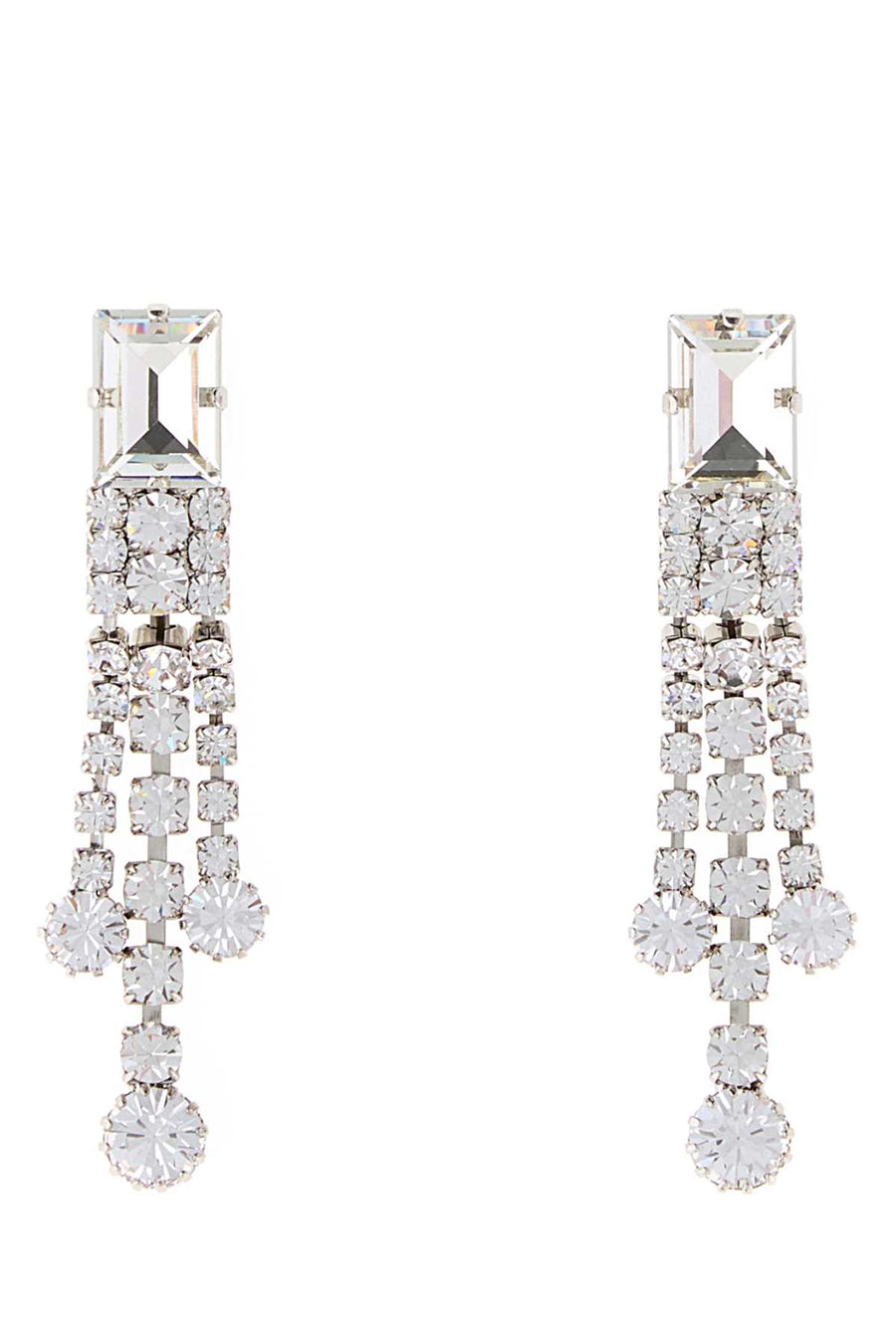 Alessandra Rich Earrings Brass earrings in clear