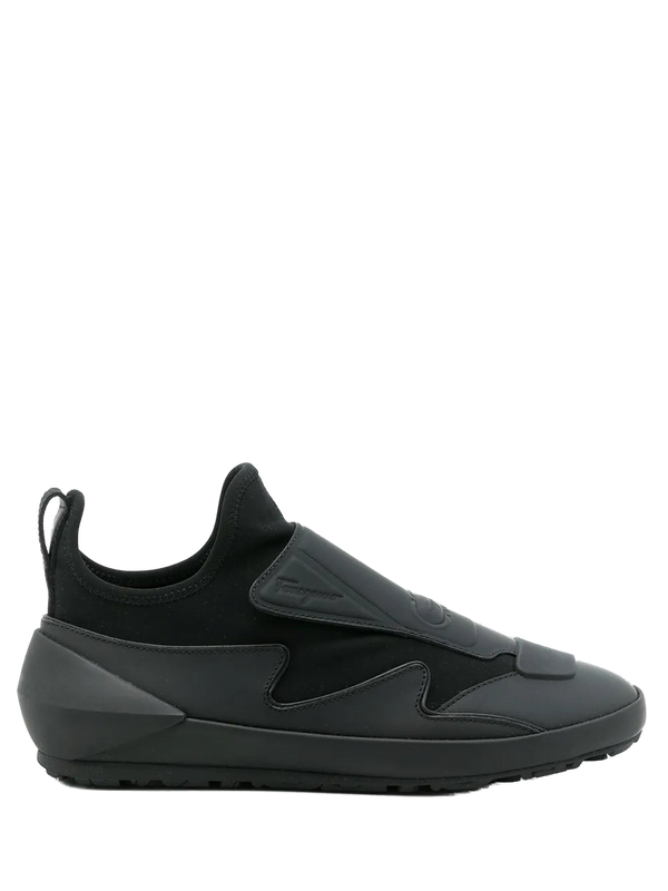 Ferragamo Calf leather sneaker in black
