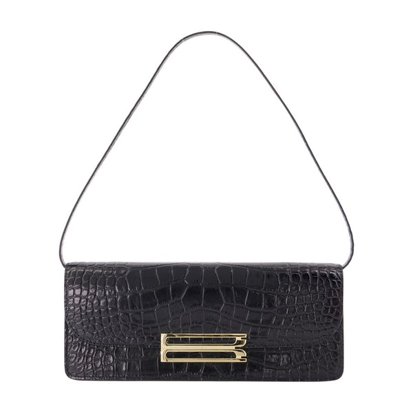 Victoria Beckham calfskin clutch in black