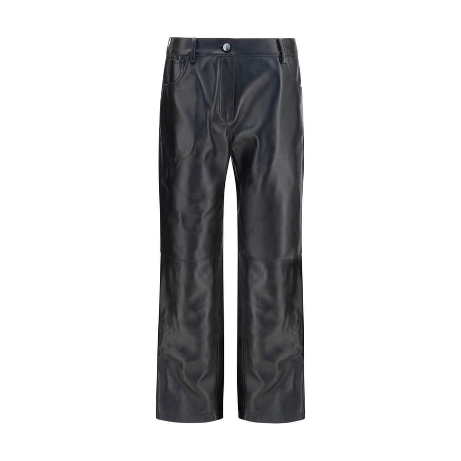 Magda Butrym 100% Sheep Leather trousers in black