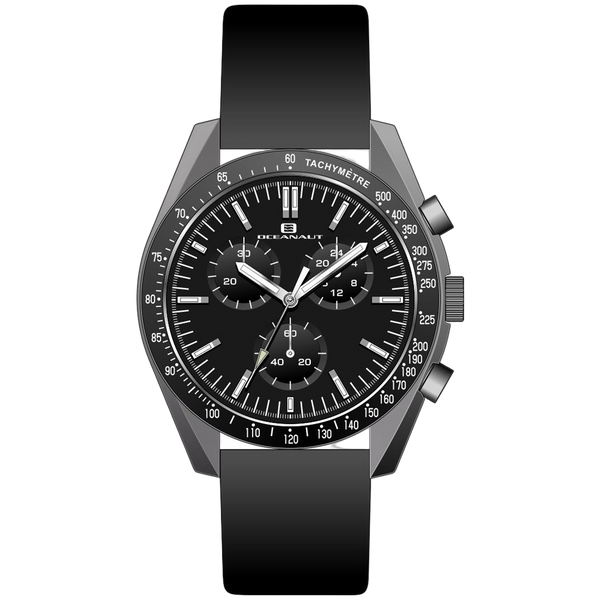 Oceanaut Stainless steel case watch in black