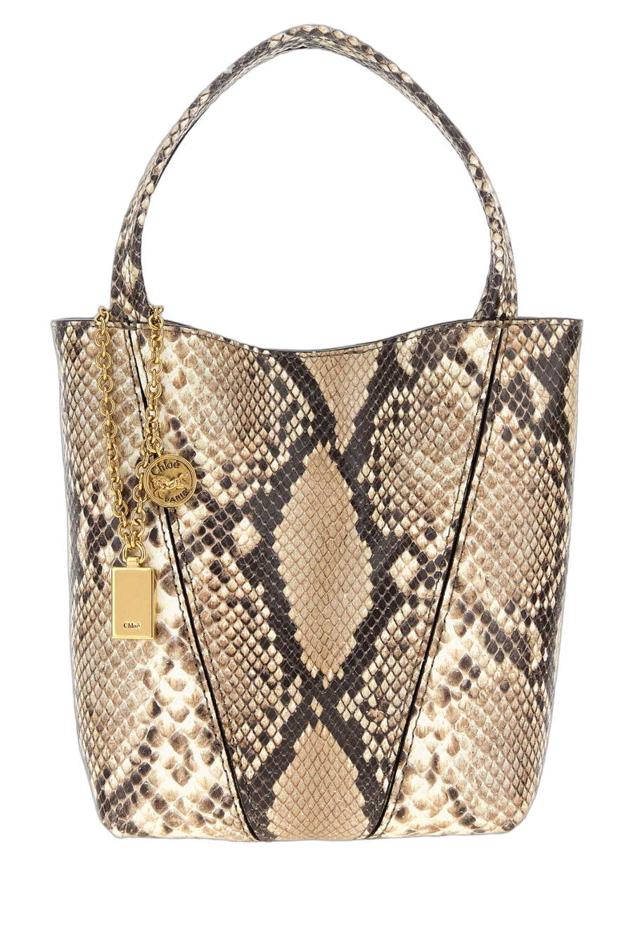 Chloé Exterior: 100% Leather shoulder bag in beige