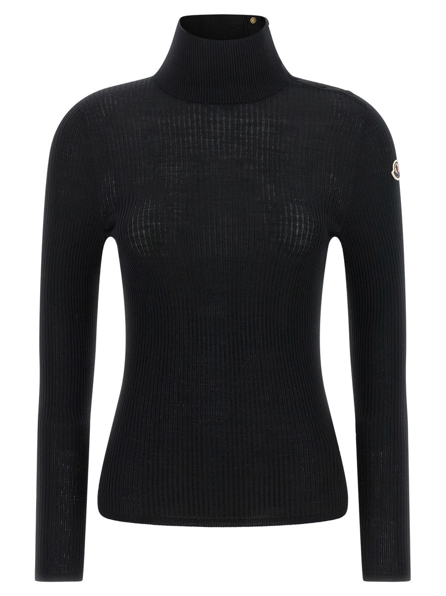 Moncler 100% Virgin Wool sweater in black