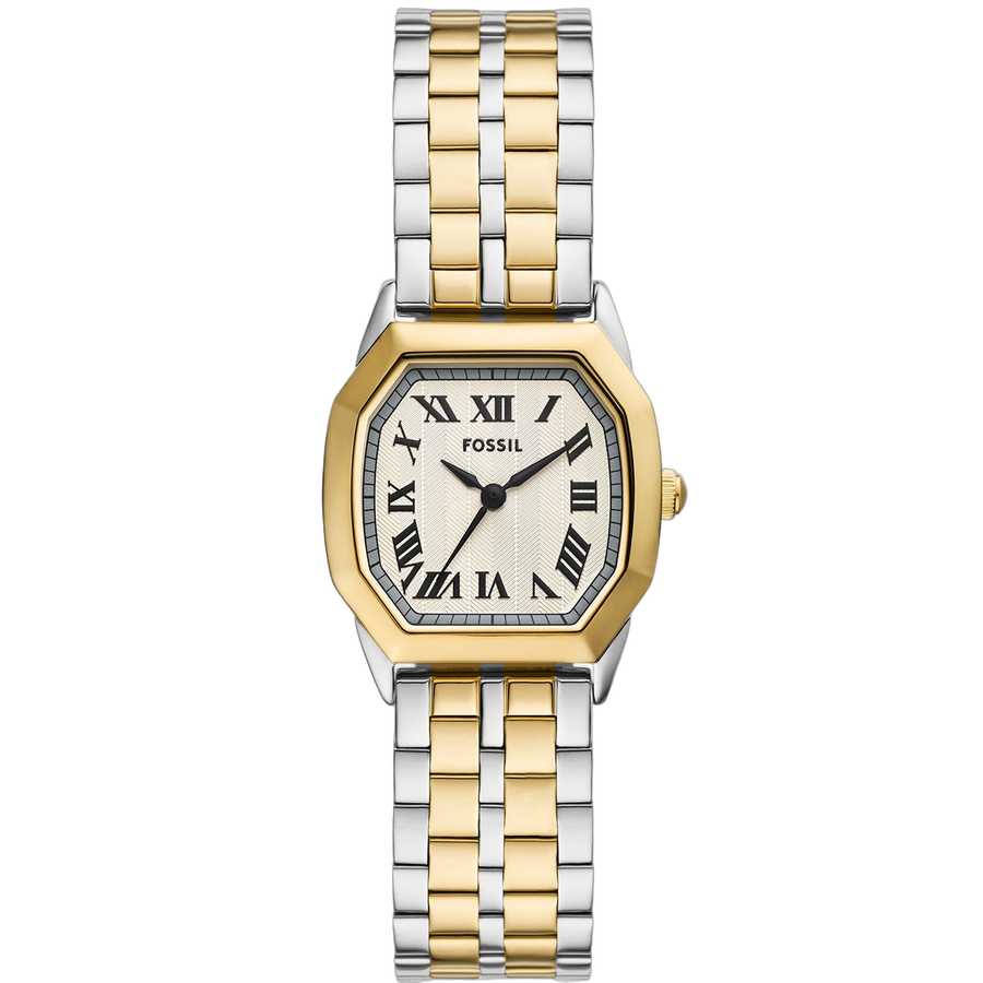 Fossil watch in gold