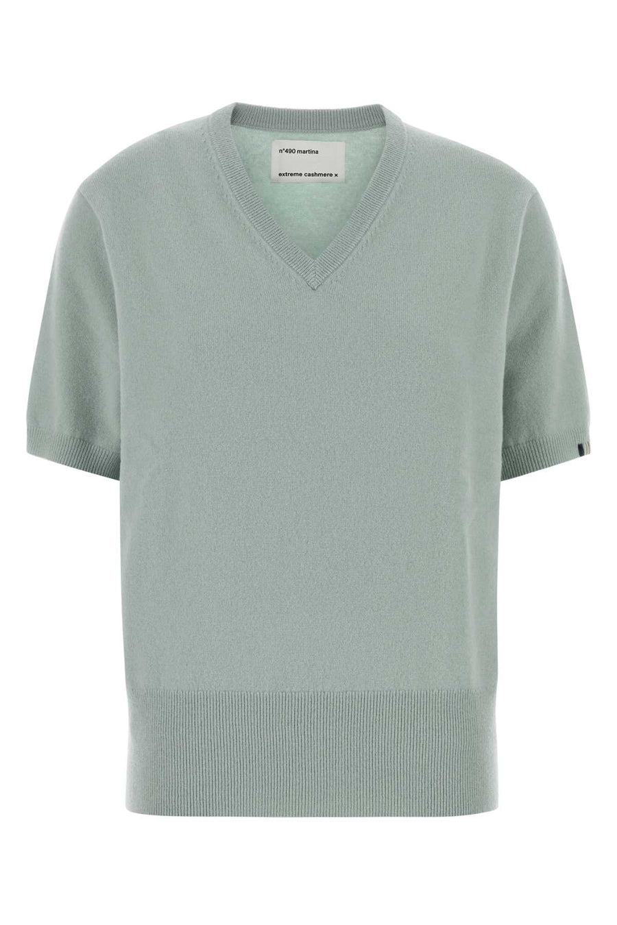 Pastel Light Blue Stretch Cashmere Blend Nâ°490 Sweater Glass Maglieria