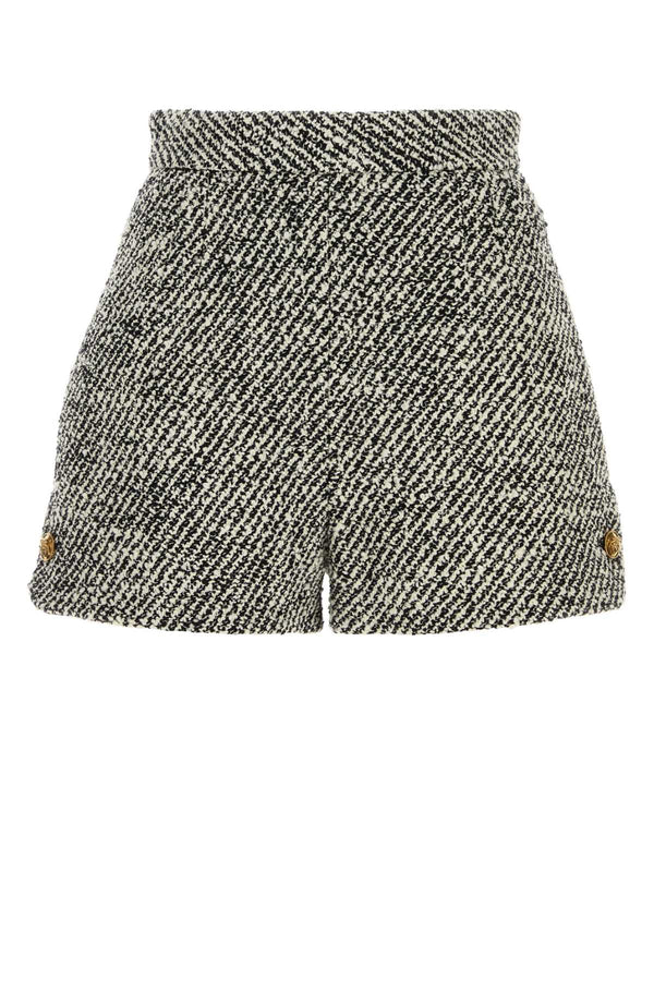 Skirt Responsible Bicolour Wool Boucle Blackwhite Gonne